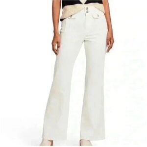 Victor Glemaud x Target Womens High-Rise Flared Leg Jeans Cloud Dancer, NWT